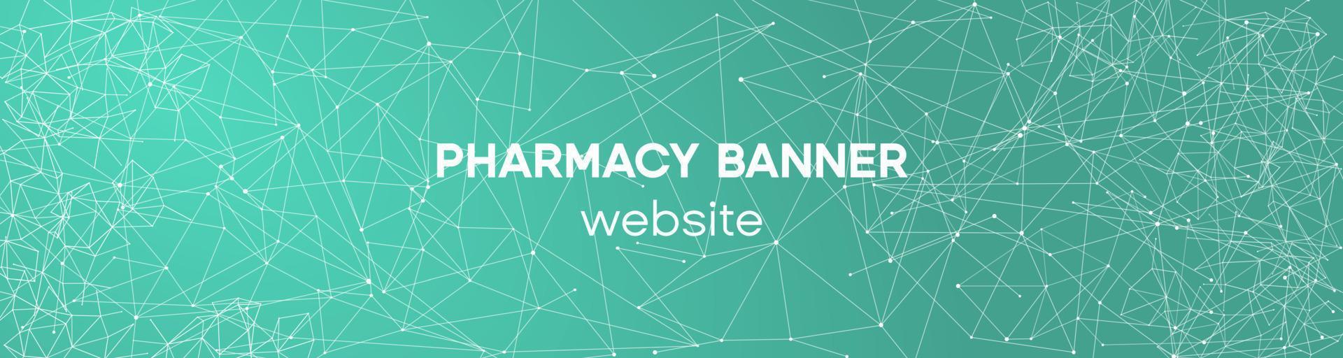 bannière abstraite médicale. en-tête de site Web de pharmacie vecteur vert