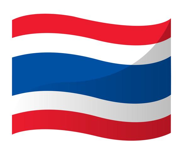 Icône de drapeau thaïlandais, vecteur drapeau Thaïlande