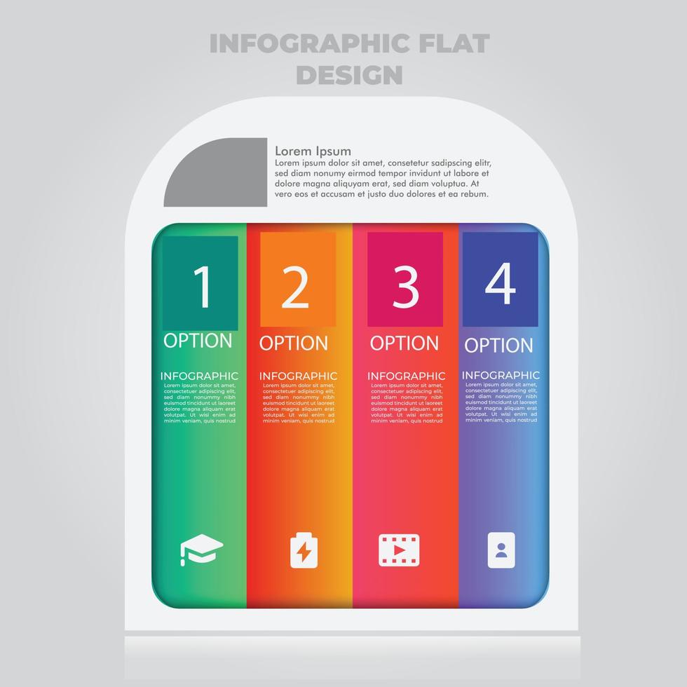 visualisation des données d'entreprise. diagramme de processus. éléments abstraits du graphique, diagramme avec étapes, options, parties ou processus. modèle d'entreprise de vecteur pour la présentation. concept créatif pour infographie.