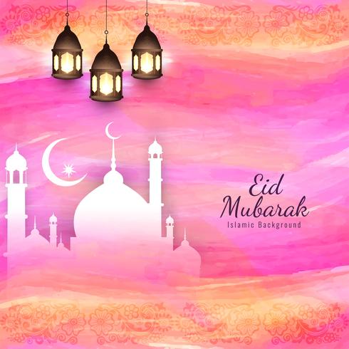 Résumé Eid Mubarak Fond islamique vecteur