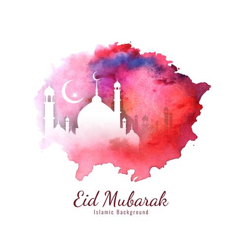 Abstrait beau festival Eid Mubarak vecteur