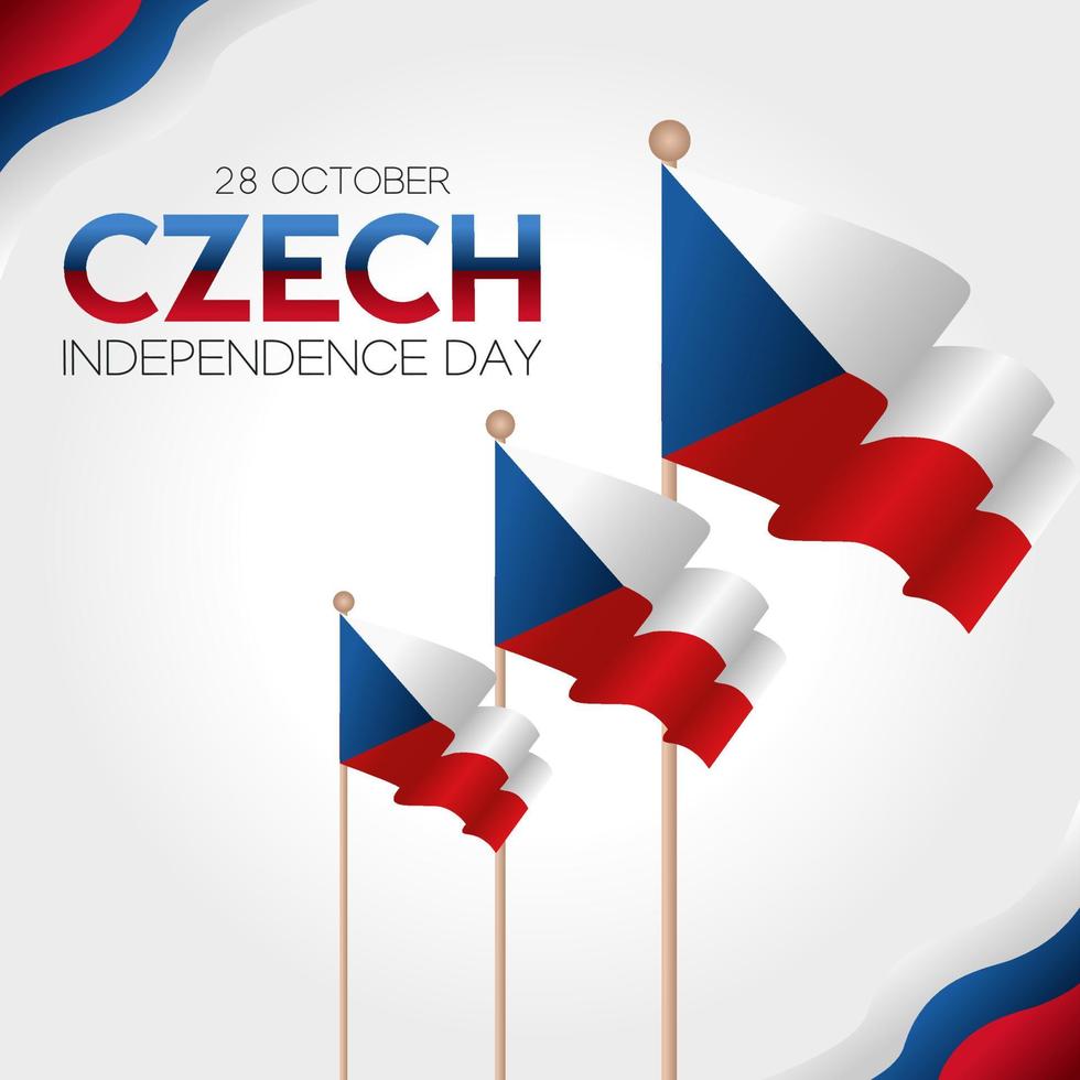 illustration vectorielle de la fête de l'indépendance tchèque vecteur