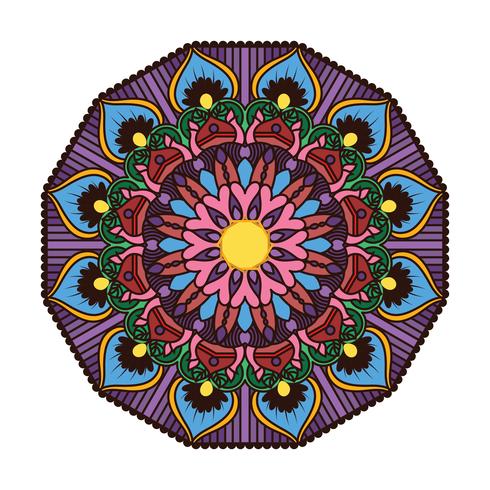 Belle mandala coloré 4 vecteur