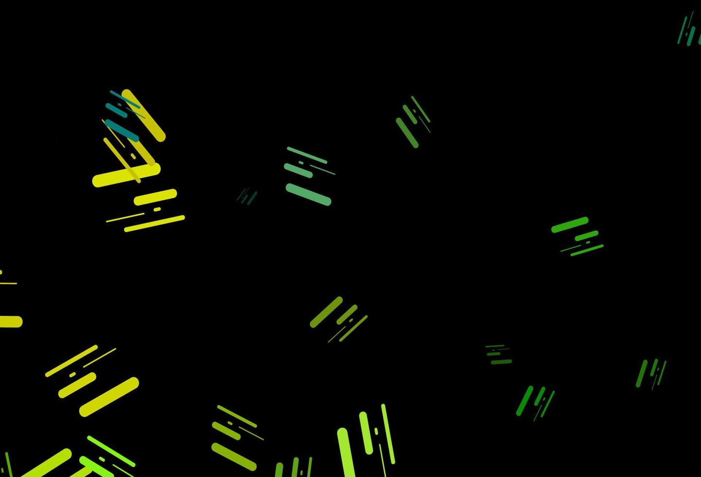 disposition de vecteur vert foncé, jaune avec des lignes plates.