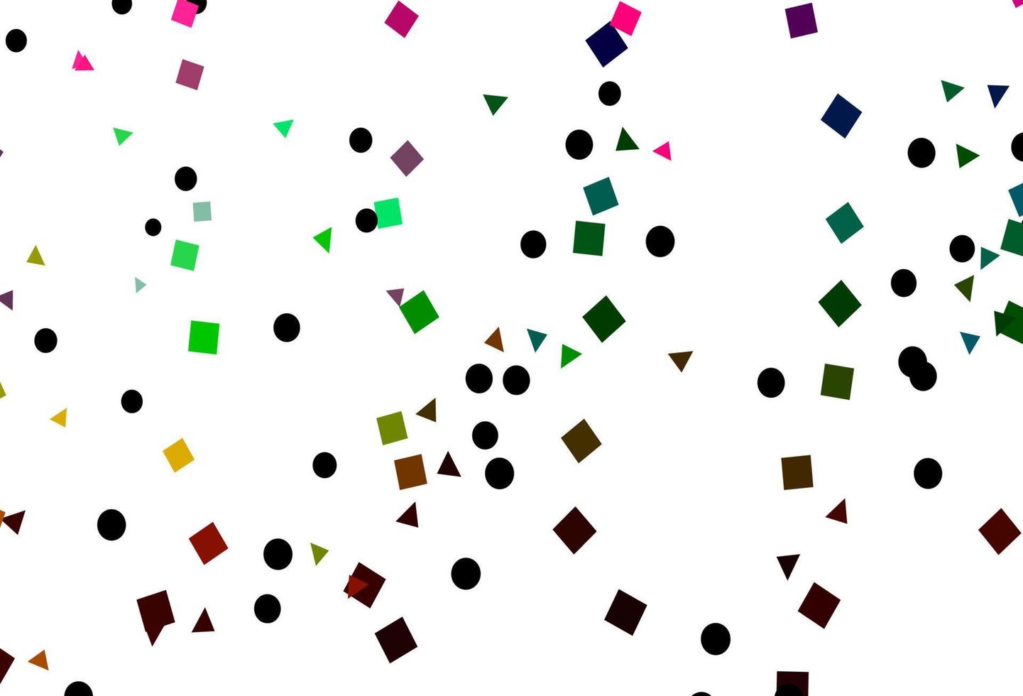 lumière multicolore, toile de fond vectorielle arc-en-ciel avec lignes, cercles, losange. vecteur