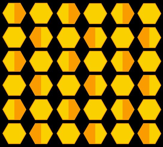 abeille ruche hexagonale bande dessinée fond vecteur