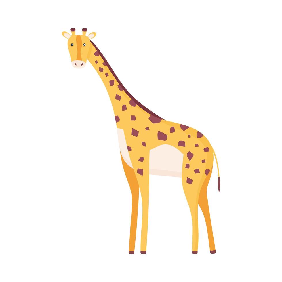 animal girafe exotique vecteur