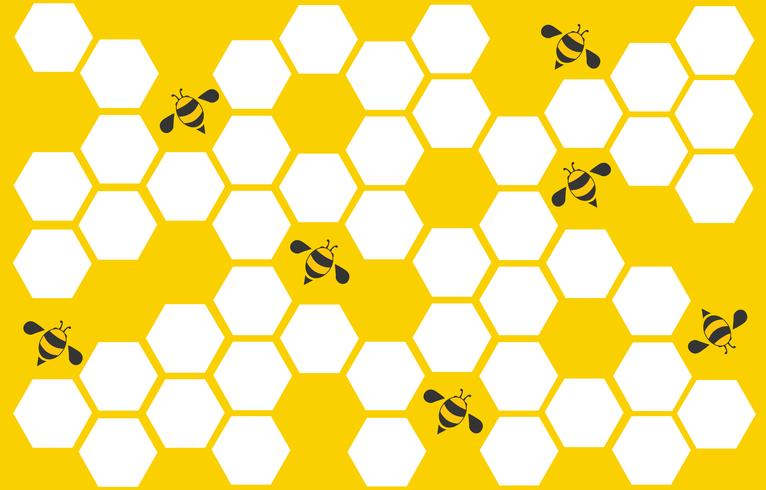 hexagone abeille design art et espace fond vecteur