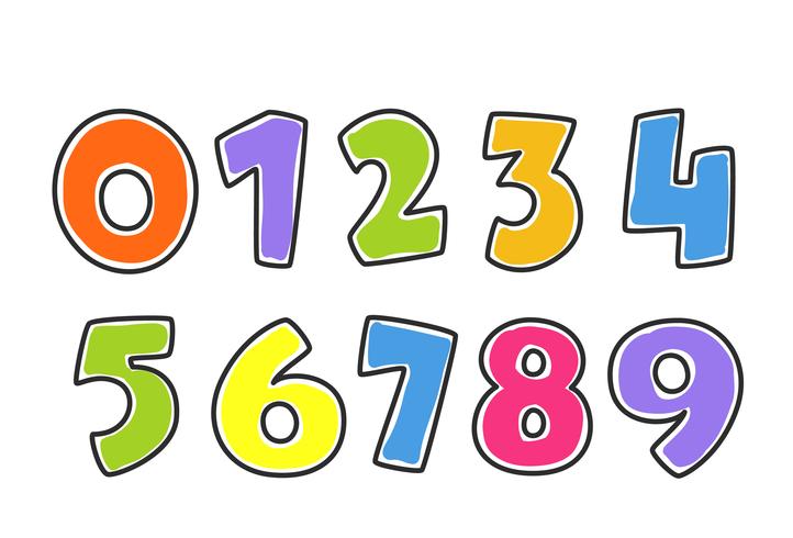 Numéros de l&#39;alphabet coloré enfants vecteur