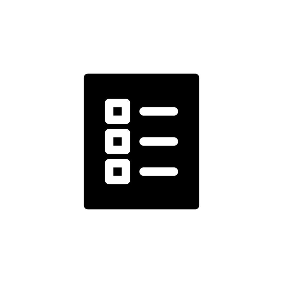 liste icône conception vecteur symbole document, papier, case à cocher, liste de contrôle