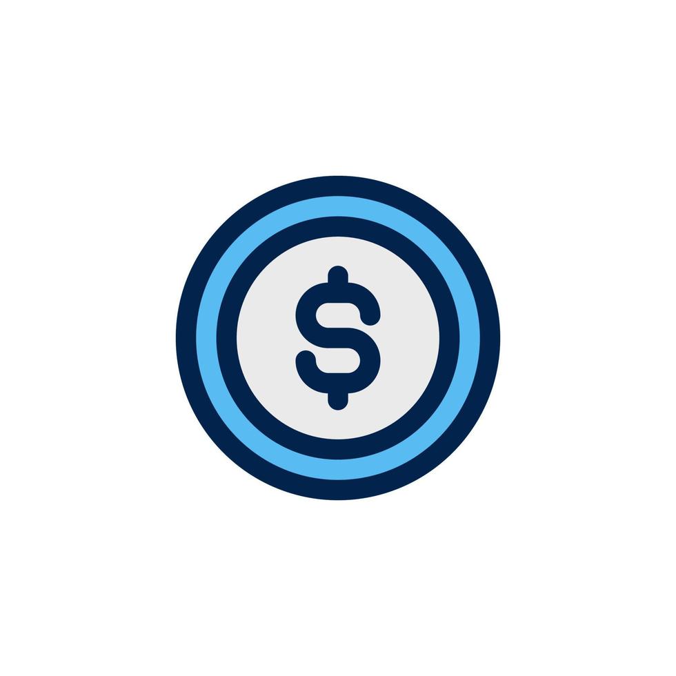 pièce de monnaie icône design symbole vecteur paiement, monnaie, argent, dollar