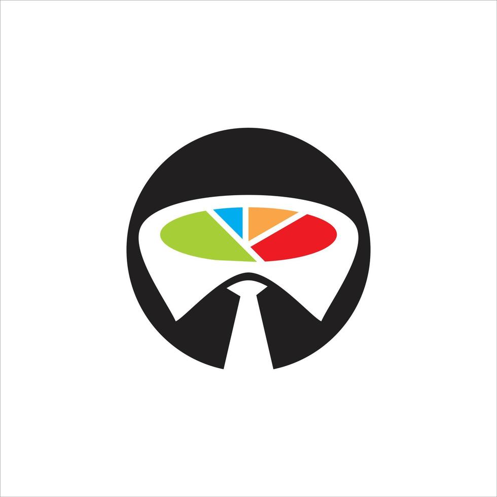 logo d'entreprise travailleur illustration analytique vecteur
