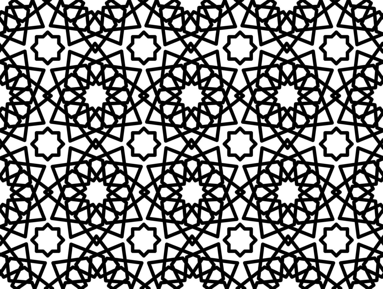 conception avec motif harmonieux d'ornement linéaire arabe, illustration vectorielle traditionnelle pour cartes de voeux, bannières et affiches du ramadan. vecteur