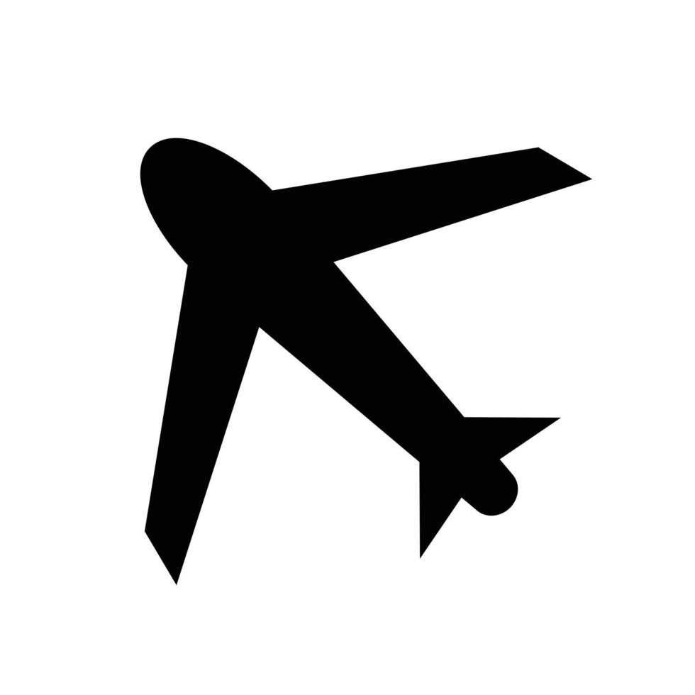 icône de silhouette d'avion. vecteur. vecteur