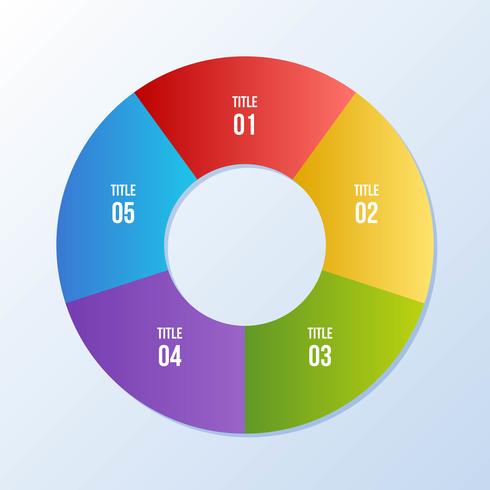 Diagramme circulaire, infographie circulaire ou diagramme circulaire vecteur