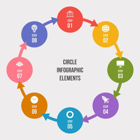 Diagramme circulaire, infographie circulaire ou diagramme circulaire vecteur