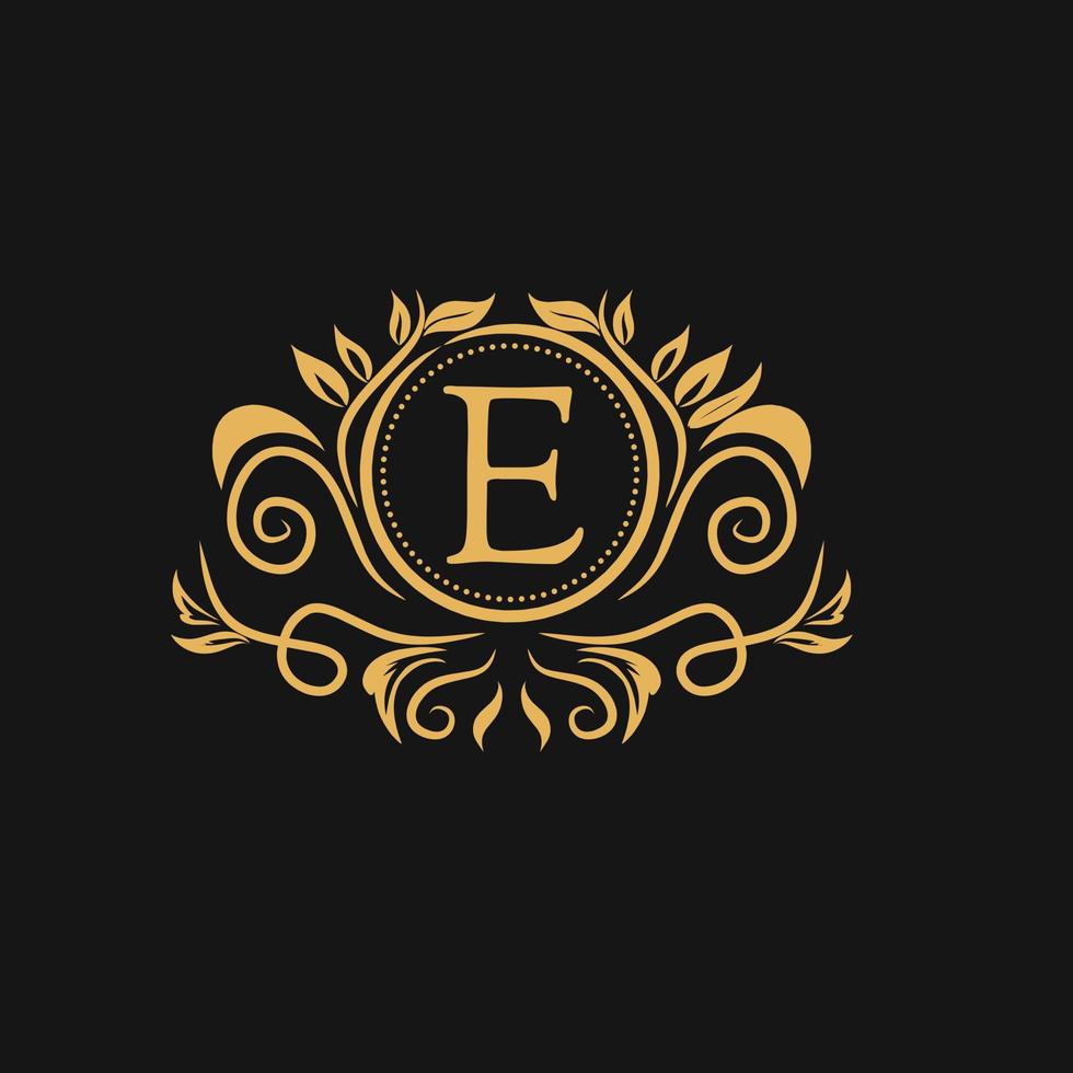 modèle de conception de luxe de logo vectoriel dans un style linéaire branché. emblème de luxe, hôtel, mode, beauté et bijoux, signe, symbole d'entreprise.