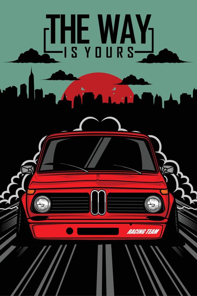 illustration d'affiche de voiture format prêt eps 10.eps vecteur