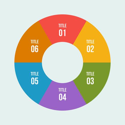 Diagramme à secteurs, infographie en cercle ou diagramme circulaire vecteur