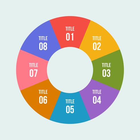 Diagramme à secteurs, infographie en cercle ou diagramme circulaire vecteur