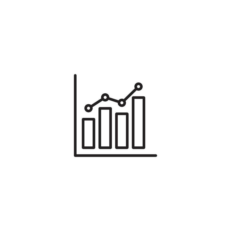 graphique de croissance, graphique de croissance, vecteur d'icône de diagramme de croissance