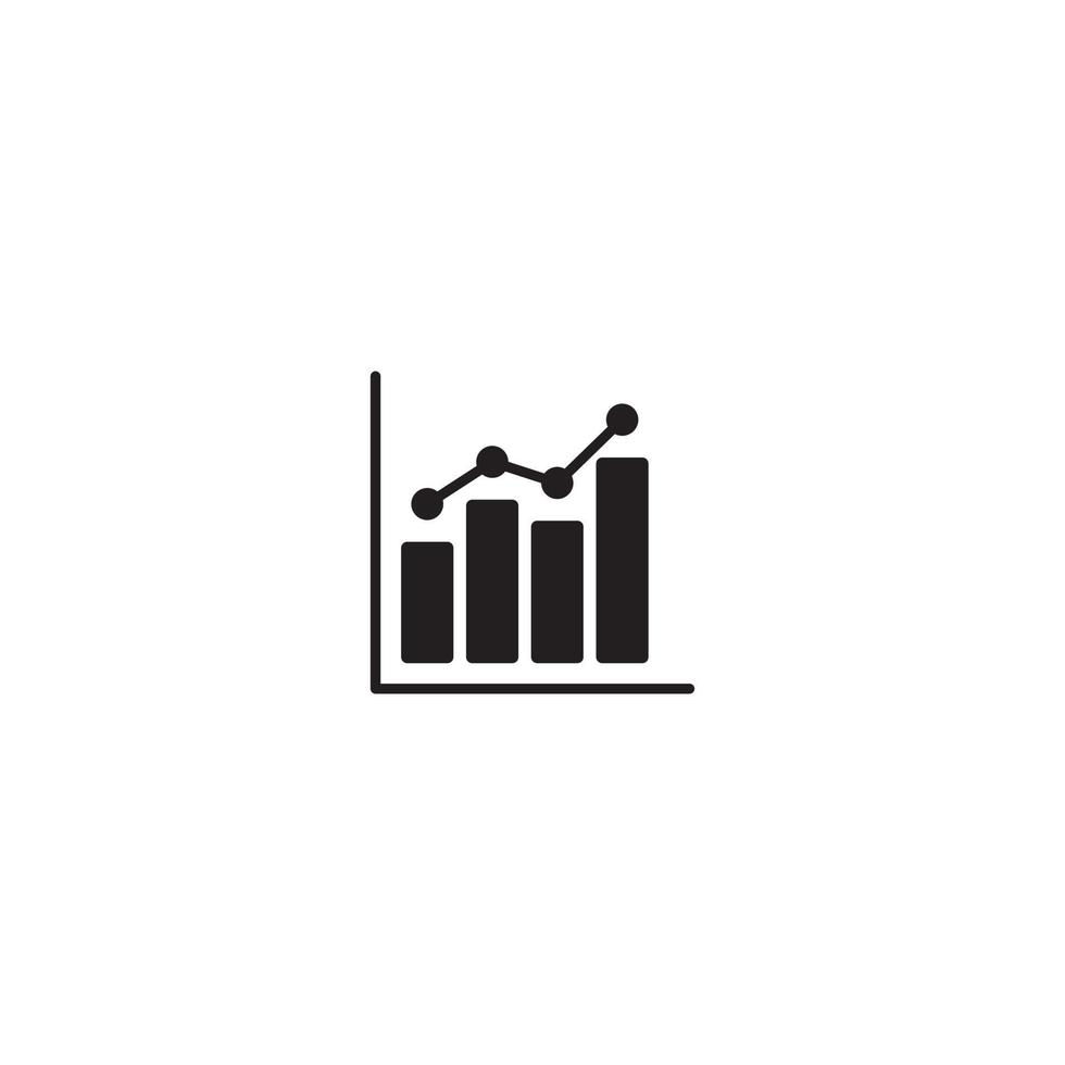 vecteur d'icône de graphique de croissance. croissance graphique signe symbole