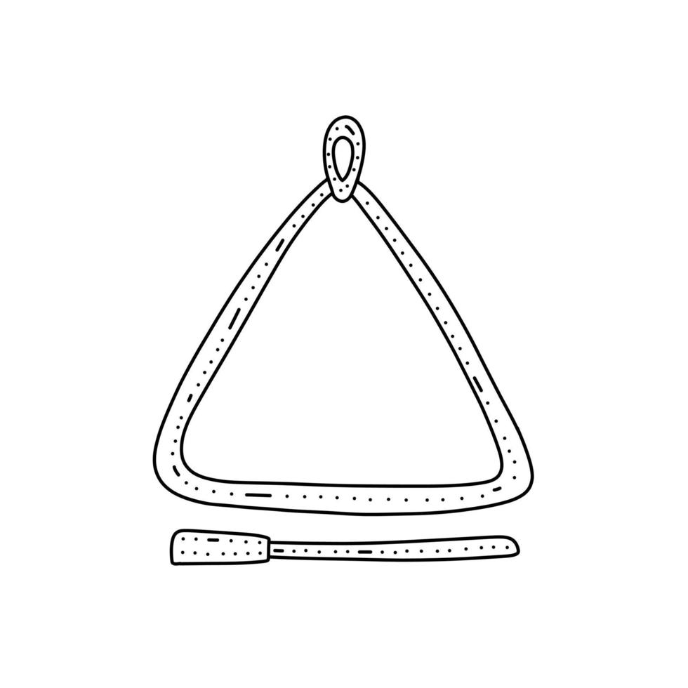 Instrument de musique triangle. Dessin vectoriel Vecteur par