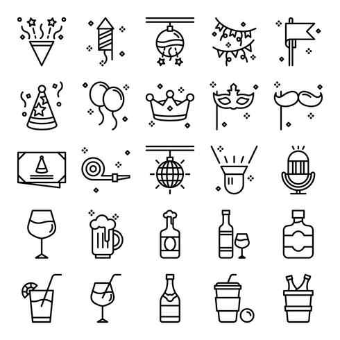 Party Icons Pack vecteur