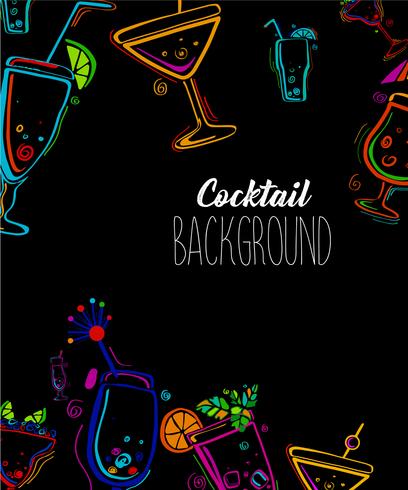 Illustration vectorielle de soirée cocktail. vecteur