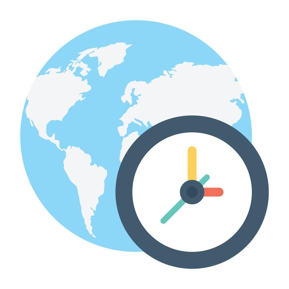 notions de fuseau horaire vecteur