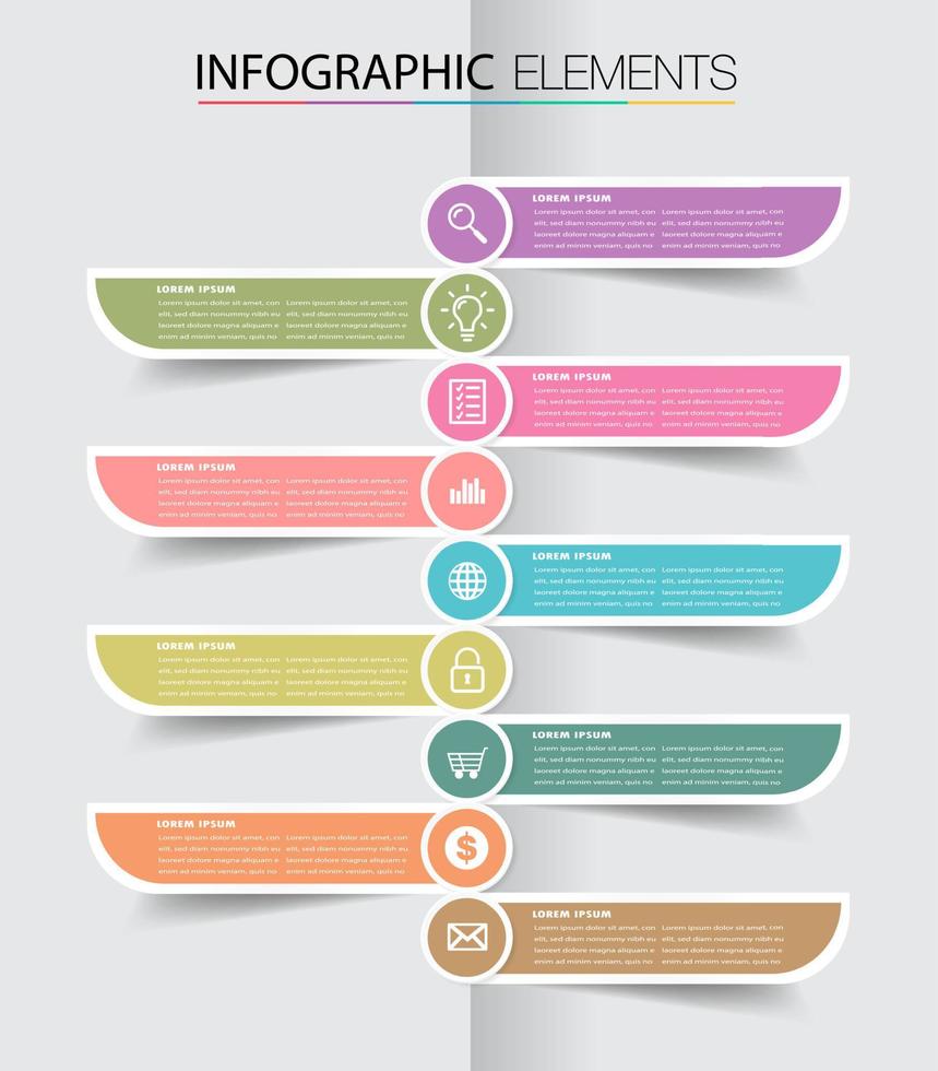 modèle de zone de texte moderne, bannière d'infographie vecteur