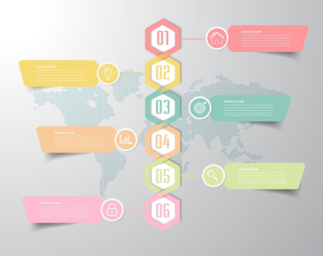 modèle de zone de texte moderne, bannière d'infographie vecteur