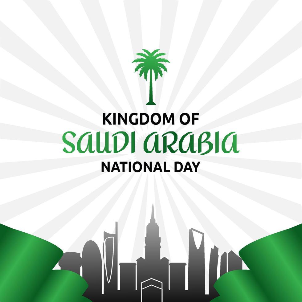 illustration vectorielle de la fête nationale de l'arabie saoudite vecteur