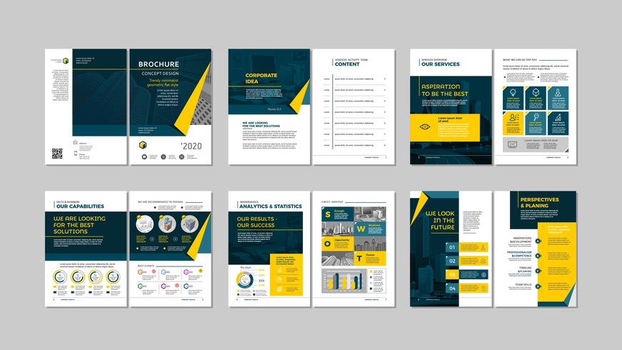 Brochure design créatif. vecteur