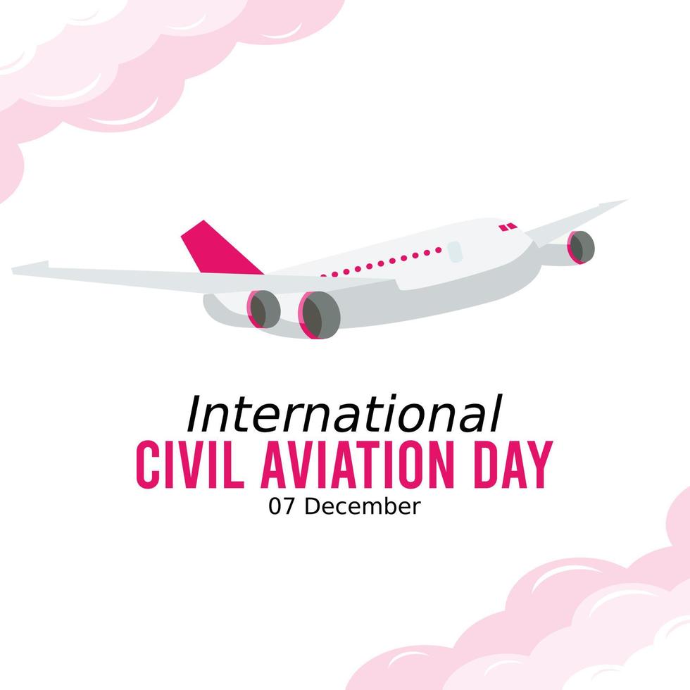 illustration vectorielle de la journée internationale de l'aviation civile vecteur
