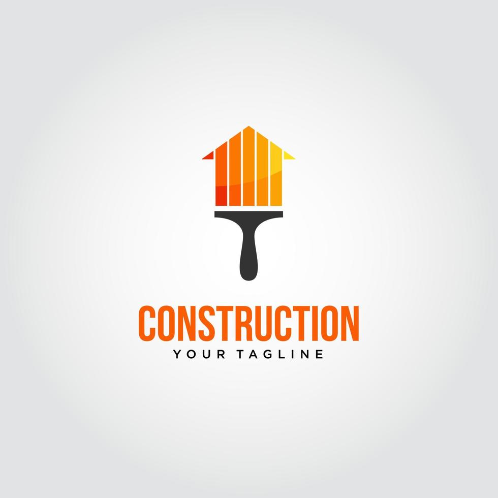 vecteur de conception de logo de construction. adapté au logo de votre entreprise