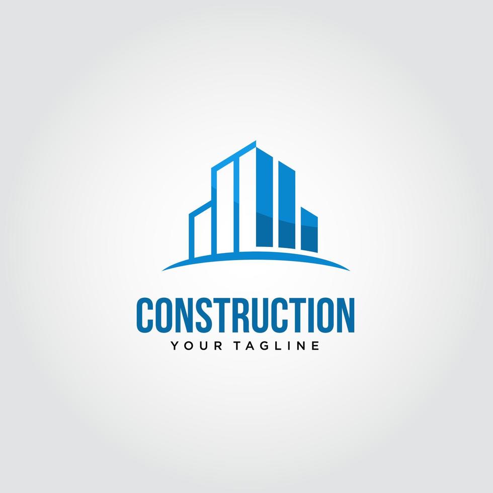 vecteur de conception de logo de construction. adapté au logo de votre entreprise