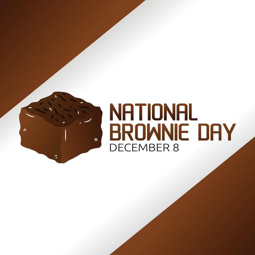 illustration vectorielle de la journée nationale du brownie vecteur