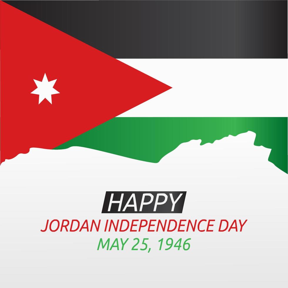 joyeux jour de l'indépendance de la jordanie illustration vectorielle vecteur