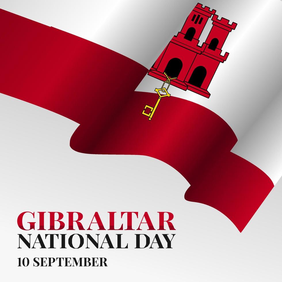 illustration vectorielle de la fête nationale de gibraltar vecteur