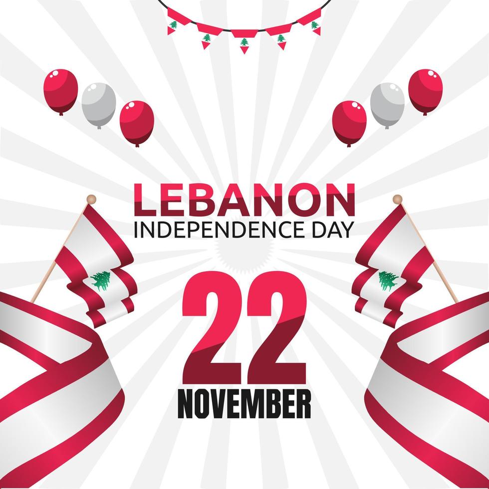 illustration vectorielle de la fête de l'indépendance du liban vecteur