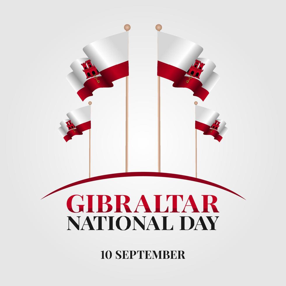 illustration vectorielle de la fête nationale de gibraltar vecteur