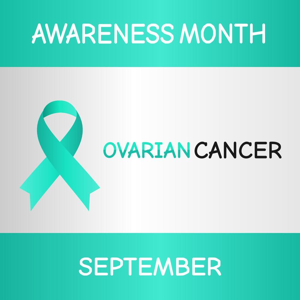 illustration vectorielle du mois de sensibilisation au cancer de l'ovaire vecteur
