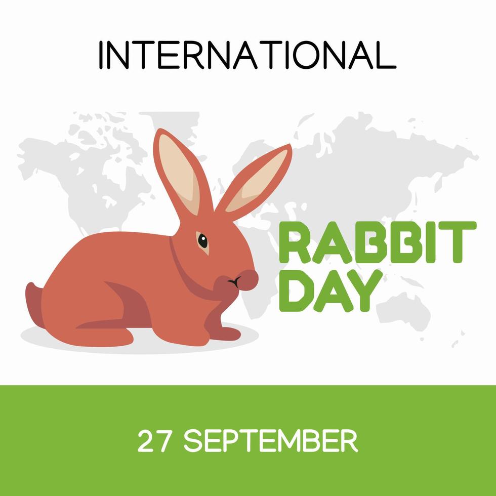 illustration vectorielle de la journée internationale du lapin vecteur
