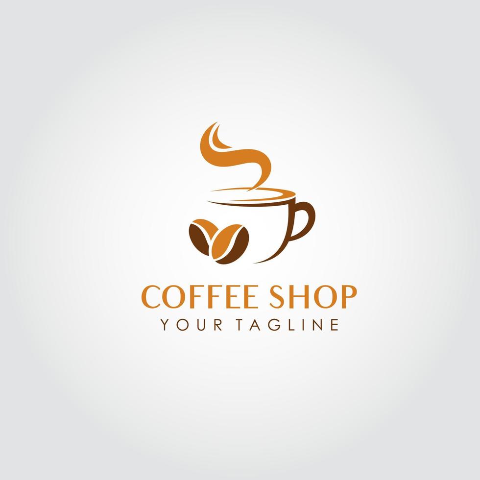 vecteur de conception de logo de café. adapté au logo de votre entreprise