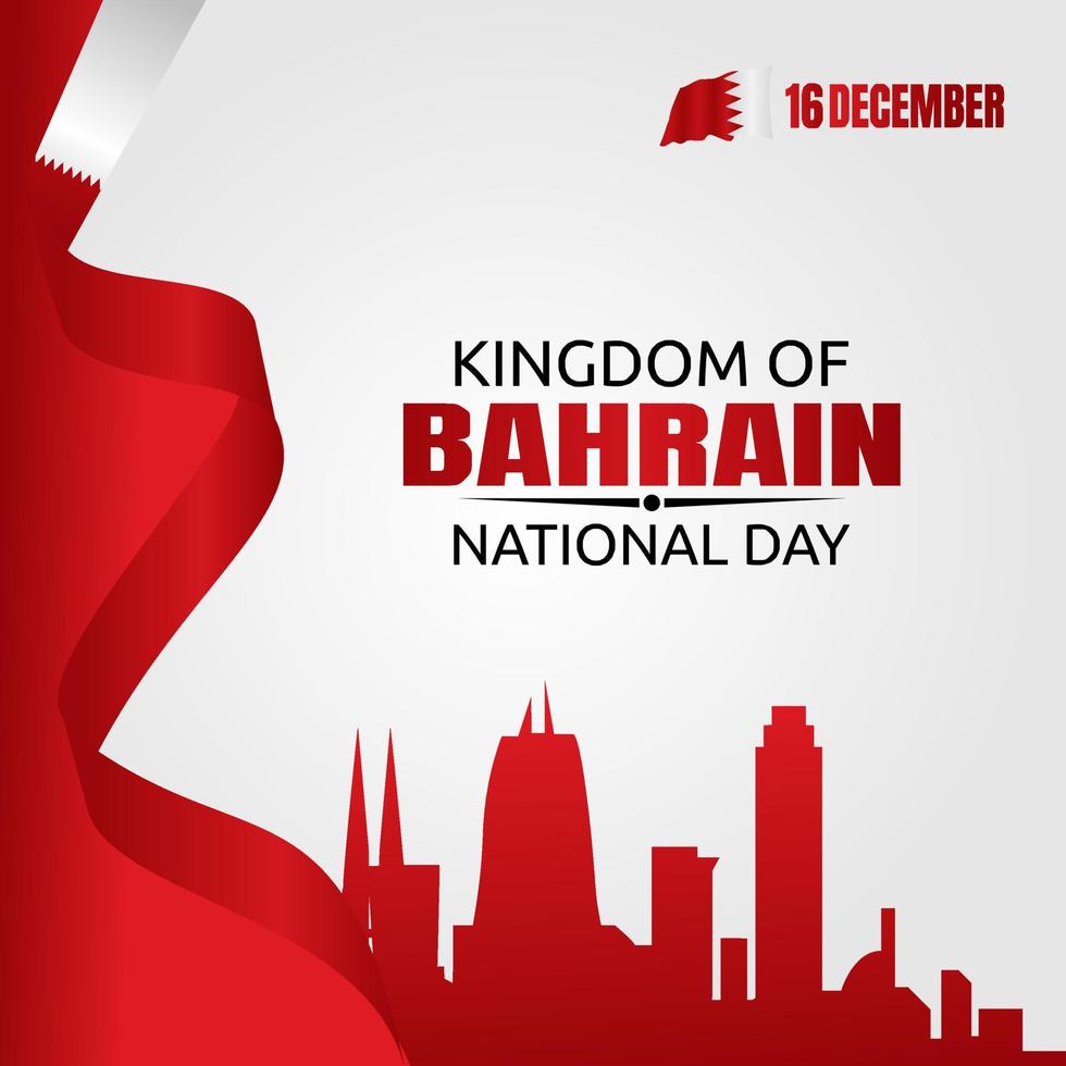 illustration vectorielle de la fête nationale de bahreïn vecteur