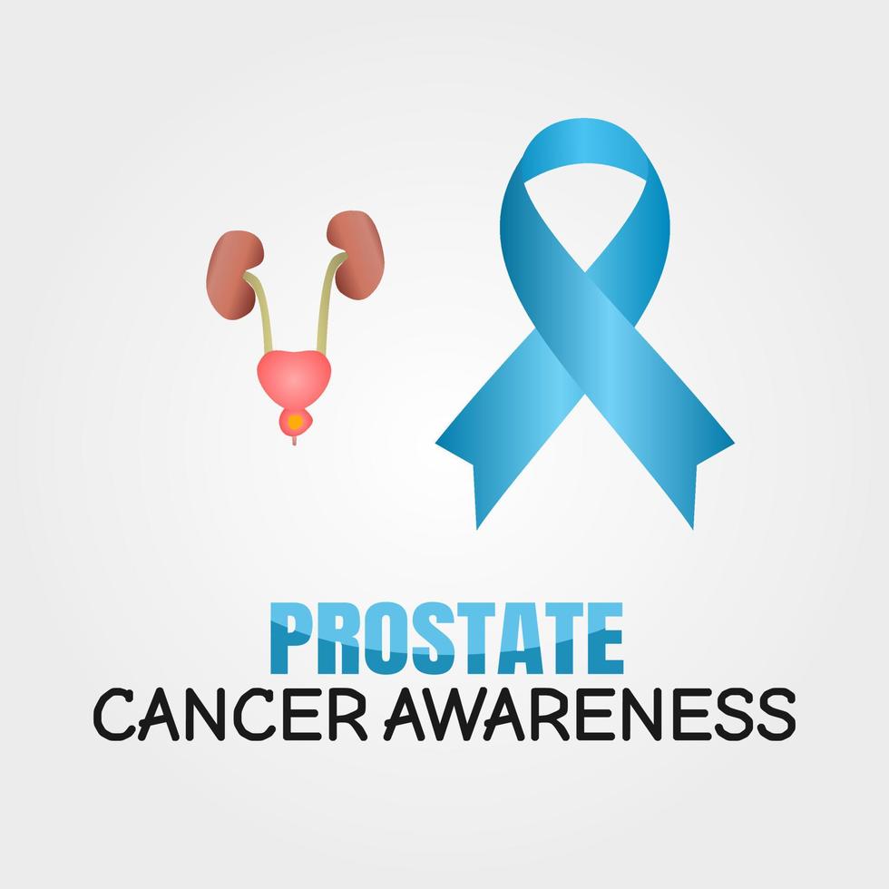illustration vectorielle de sensibilisation au cancer de la prostate vecteur