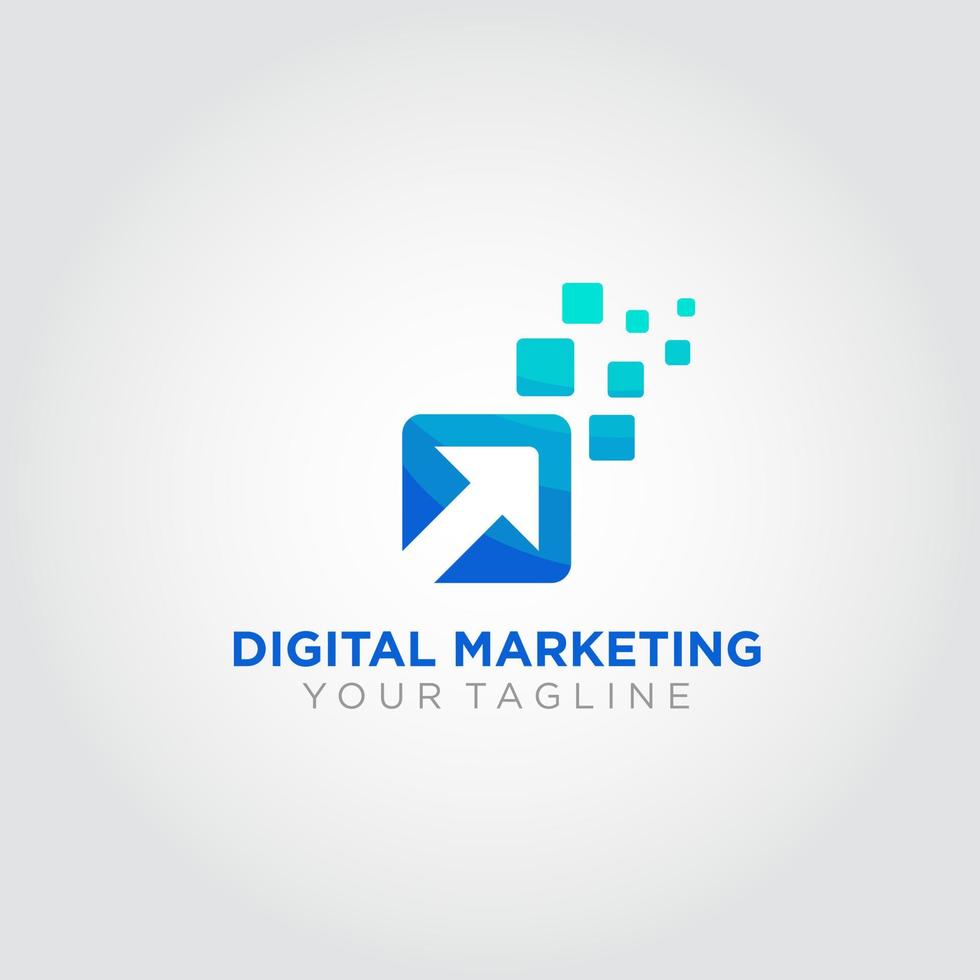 vecteur de conception de logo de marketing numérique. adapté au logo de votre entreprise