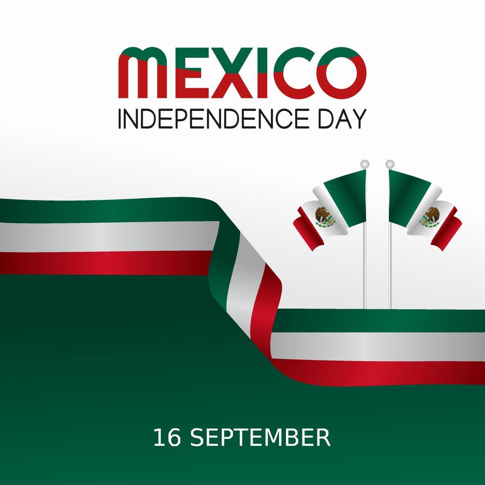 illustration vectorielle de la fête de l'indépendance du mexique vecteur