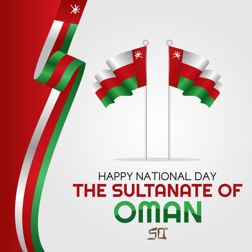 illustration vectorielle de la fête nationale d'oman vecteur